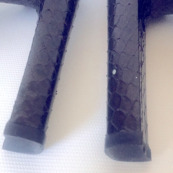 GUCCI sBlack Mink Fur & Swarovski High Heels w/Ankle Straps Size 37.5 - Picture 16 of 16